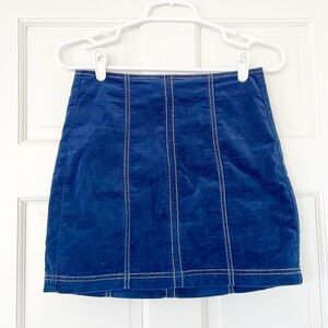 PACSUN skirt size 25 blue velvet mini skirt short